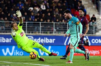 
Messi tỏa sáng trong chiến thắng 4-0 của Barca trước Eibar ở lượt đi
