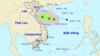 Bão Sơn Ca mạnh cấp 8, hầu như không di chuyển trong 24 giờ 