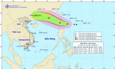 ​Xuất hiện bão mạnh gần Biển Đông 