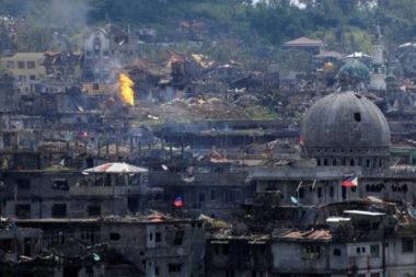 TP Marawi tan hoang sau 154 ngày giao tranh, ngày 23-10. Ảnh: REUTERS