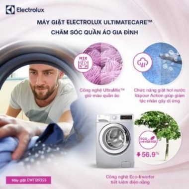 
                    Cặp đôi hoàn hảo máy giặt Electrolux EWF12935S - máy sấy EDV7552S
                