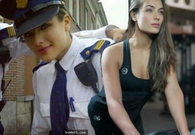 2 co canh sat co voc dang sexy tung cm nho song chet het minh voi gym hinh anh 11