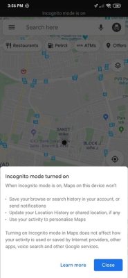 Cách bật tắt chế độ ẩn danh trên Google Maps dành cho Android