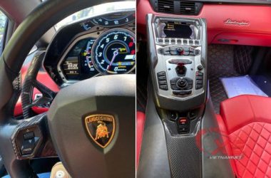 Phát đạt ở Lào, đại gia Việt mang siêu xe Lamborghini Aventador về quê ăn Tết