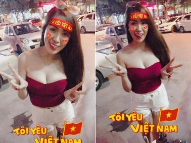 "hot girl nguc khung" tung anh co vu truoc tran u23 viet nam - u23 uae la ai? hinh anh 9