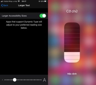 Mẹo tăng hoặc giảm nhanh cỡ chữ trên iPhone và iPad