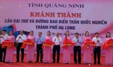 Thủ tướng cắt băng khánh thành đường bao biển bên bờ vịnh Hạ Long - Ảnh 1.