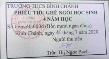 Thu tiền ghế ngồi của học sinh, trường học ở TP.HCM phải trả lại