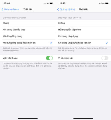 Cách kiểm tra ứng dụng có quyền truy cập vị trí trên iOS 14