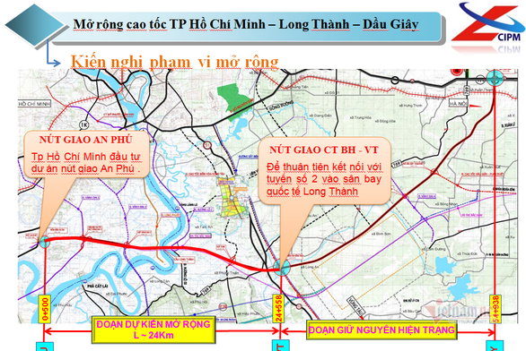 Gần 10.000 tỷ mở rộng 24km cao tốc TP.HCM - Long Thành - Dầu Giây