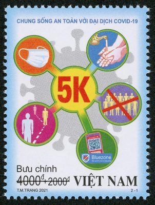 Bộ TT&TT phát hành bộ tem “Chung sống an toàn với đại dịch Covid-19”