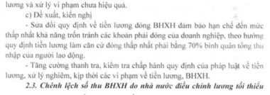 Đề xuất mức đóng bảo hiểm xã hội trên căn cứ lương tối thiểu bằng 70% thu nhập