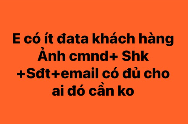 Rao bán dữ liệu cá nhân giá rẻ hơn rau