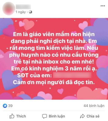 'Thất nghiệp' vì Covid, cô giáo trẻ vào gần 20 nhóm tìm việc làm