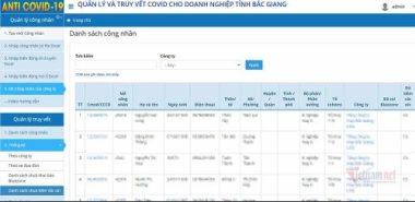 Bắc Giang có phần mềm truy vết Covid-19 trong công nhân tính bằng giây