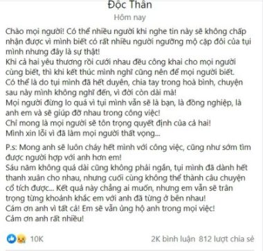 Vinh Râu - Lương Minh Trang bất ngờ thông báo ly hôn sau 6 năm bên nhau Ảnh 2