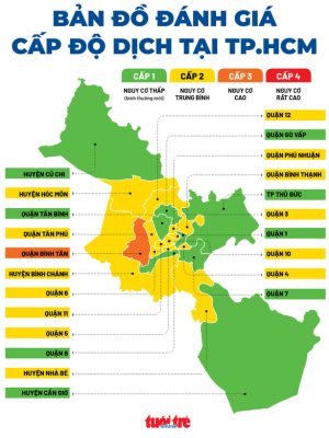 TP.HCM công bố cấp độ dịch, 9 vùng xanh, 1 vùng cam, còn lại là vàng - Ảnh 2.