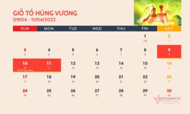 Giỗ Tổ Hùng Vương và 30/4-1/5, người lao động được nghỉ 7 ngày